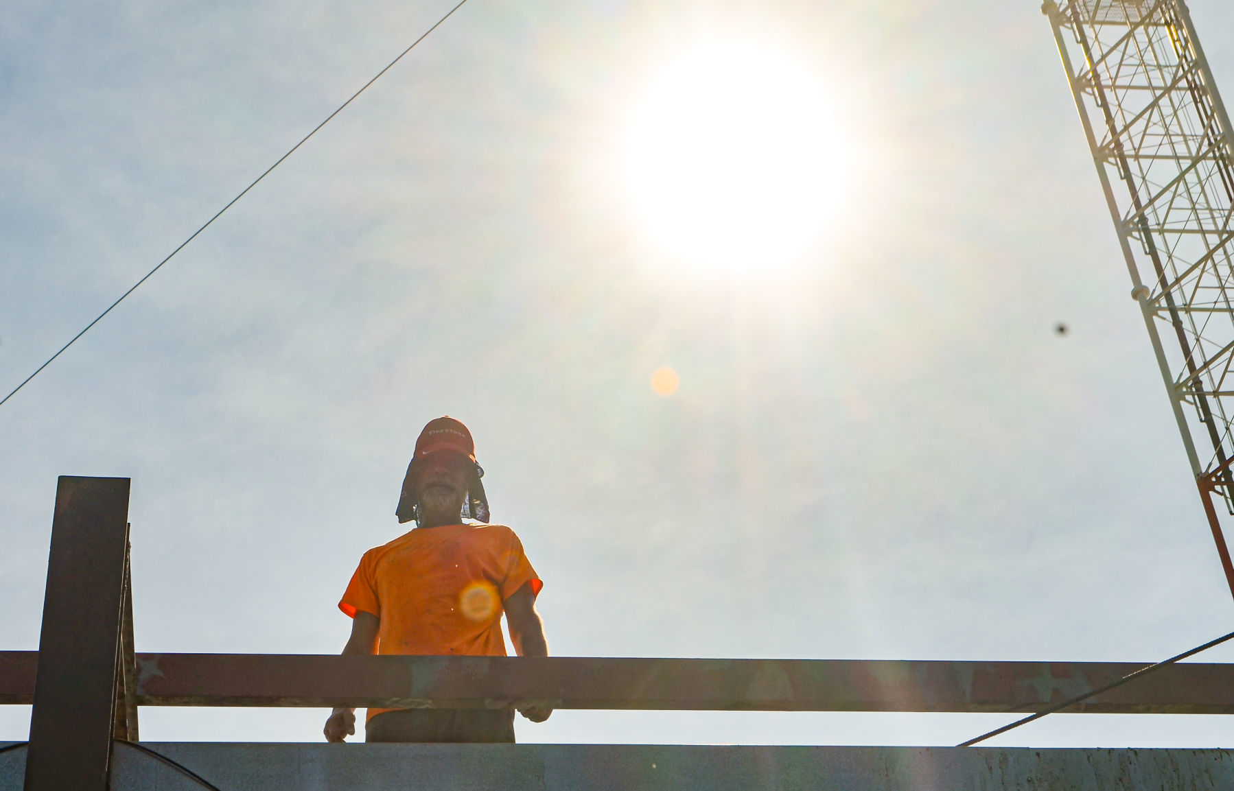 Roof work in heat